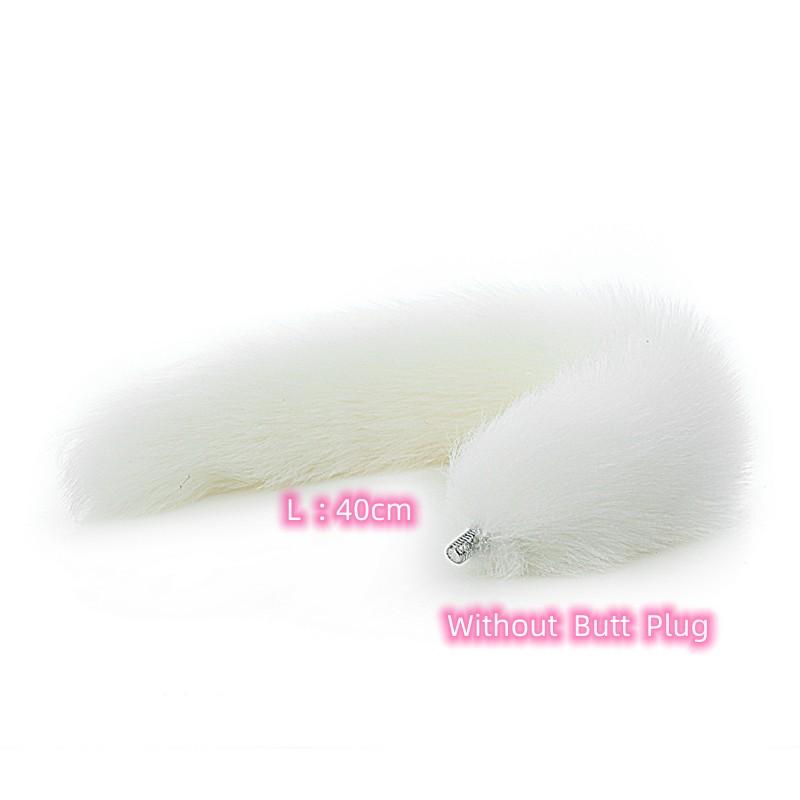BDSM Faux Fox Tail Anal Plug with Removable Smooth Butt Plug for Men Women Role-playing Adult Games Sex Toys