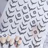 5D Embossed Emerald Gemstones Nail Art Stickers Luxury Golden Frame Baroque Flower Nail Decals Green Rhinestones Nail Supplies