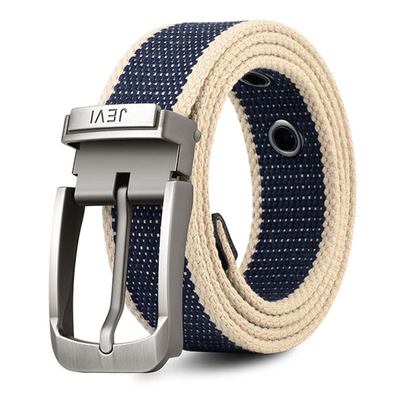 

Мужской повседневный холщовый ремень JEVI с пряжкой-пином 120cm