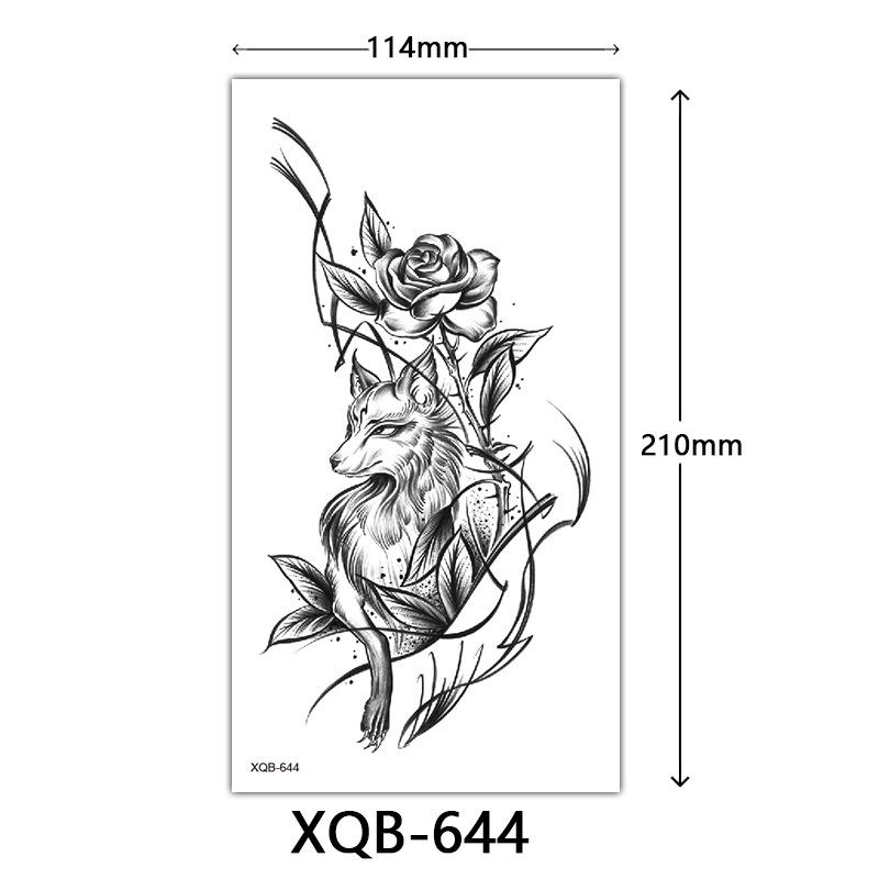 Small Full Arm Tattoo Sticker, Flower Letters, Plain Flower Tattoo Sticker Tattoo