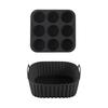 Fogli di Carta per Friggitrice ad Aria Cestello in Silicone Teglia Quadrata da Forno per Riscaldamento Uniforme Resistente alle Alte Temperature Stampi per Torta per Cucina Creativa