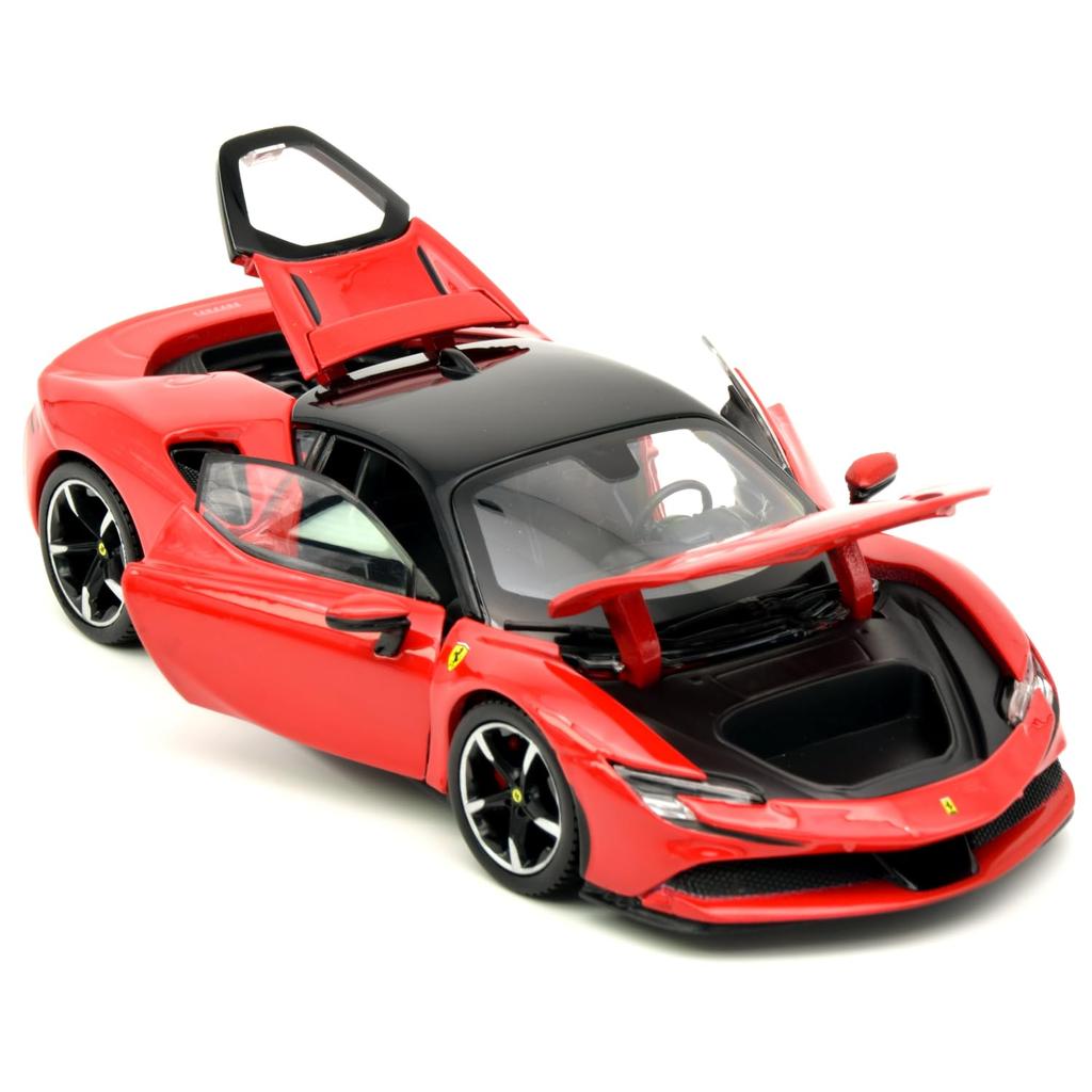 Bburago 1/24 Scale Ferrari SF90 Stradale Red [Open Engine Compartment Version] / Diecast Model Car, Finished Product, 18-26028(CN)