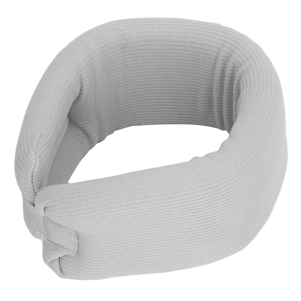 Neck Brace Grey Nylon High Elastic Sponge Chin Curvature Design Neck Support Pad for Home M