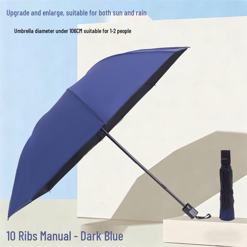 Automatic Compact UV-Blocking Sun and Rain Folding Umbrella - Large, Reinforced, Dual-Use for Students