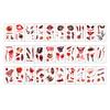 Disposable Horror Theme Props 30Pcs Halloween Scar Tattoo Stickers, Realistic Fake Wound Decals for Water Transfer Film Paper Face Body, Waterproof