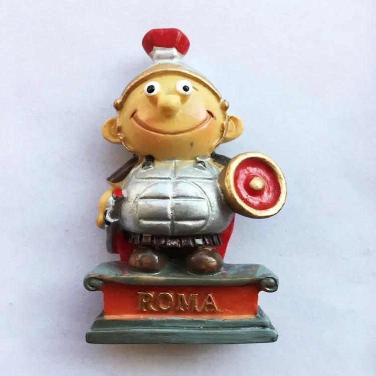 Kühlschrankmagnet mit Wahrzeichen von Rom, Italien, Touristen-Souvenirs, Kolosseum, Wishing Pool, magnetischer Kühlschrankaufkleber, Kunstharz-Kunsthandwerkssammlung