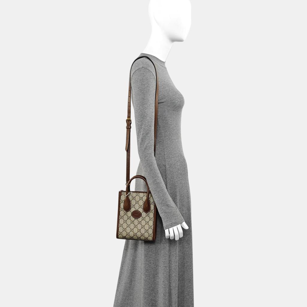 [Pre-Owned] Gucci Mini Tote Bag With Interlocking G 'GG Supreme' - Very Good #UD0351