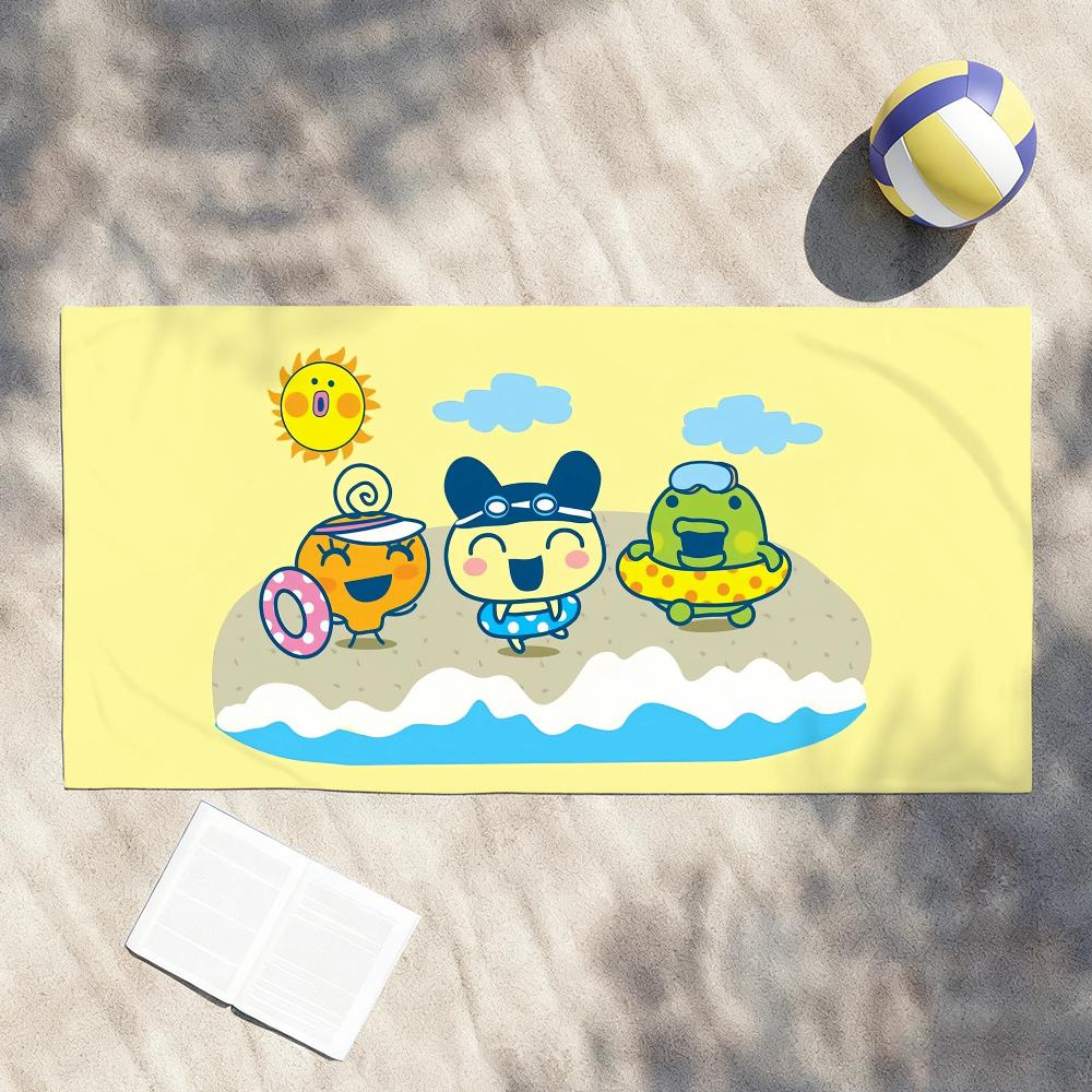 Game Cute T-Tamagotchi Towel Drying Bath Towel Applicable To Light Swimming Camping Yoga Beach Out