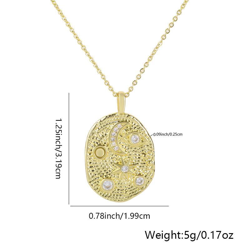 

Религиозное ожерелье с подвеской Девы Марии - Гипоаллергенная медная цепочка с покрытием и кубическим цирконием, славянский крест Style A