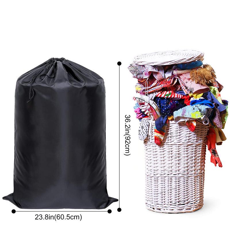 Dual-Shoulder Drawstring Backpack: Large-Capacity Polyester Laundry Bag for Students - Ideal for Travel and Storing Dirty Clothes
