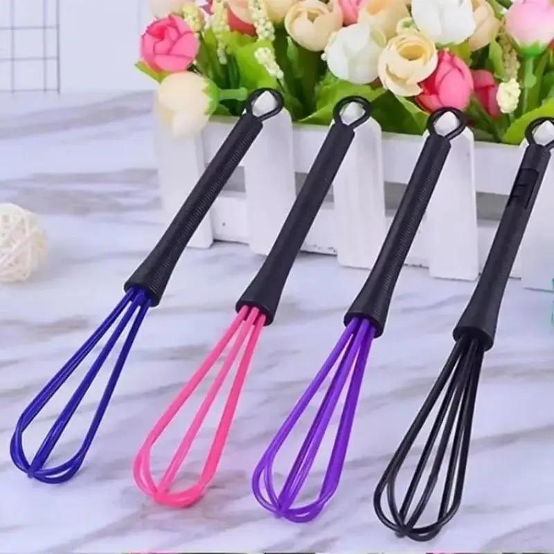 1Pc Portable Manual Eggs Beater Kitchen Baking Plastic Mixing Cream Frothing Tool Hair Sal Hair Dye Mixing Product Wholesale