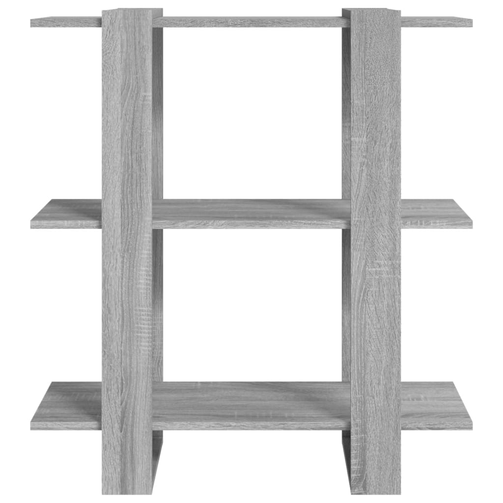 Bookshelf Room Divider Gray Sonoma 80 X 30 X 87 Cm