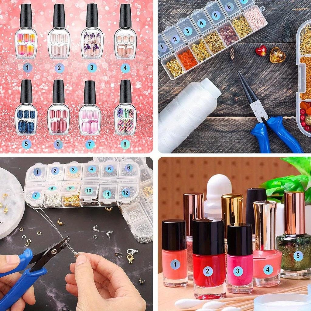 50pcs Adesivos Refletivos Etiquetas Adesivas a Laser 1-60 Decalques Numéricos Auto-Adesivos Redondos Etiquetas de Marcação de Inventário