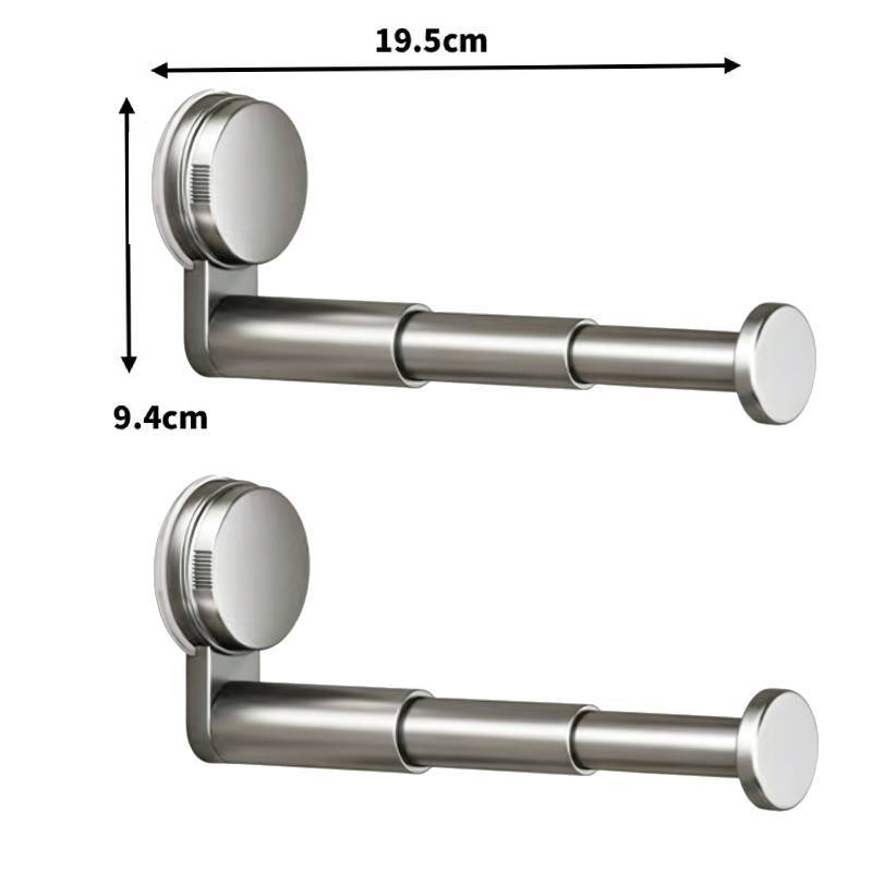 Abs Suction Cup Balcony Clothes Rack With Telescopic Hook For Home Organization