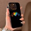 LGBT Rainbow Pride phone case for iPhone 17 17Air 16 15 14 13 12 11 Pro Max Plus Colorful Silver