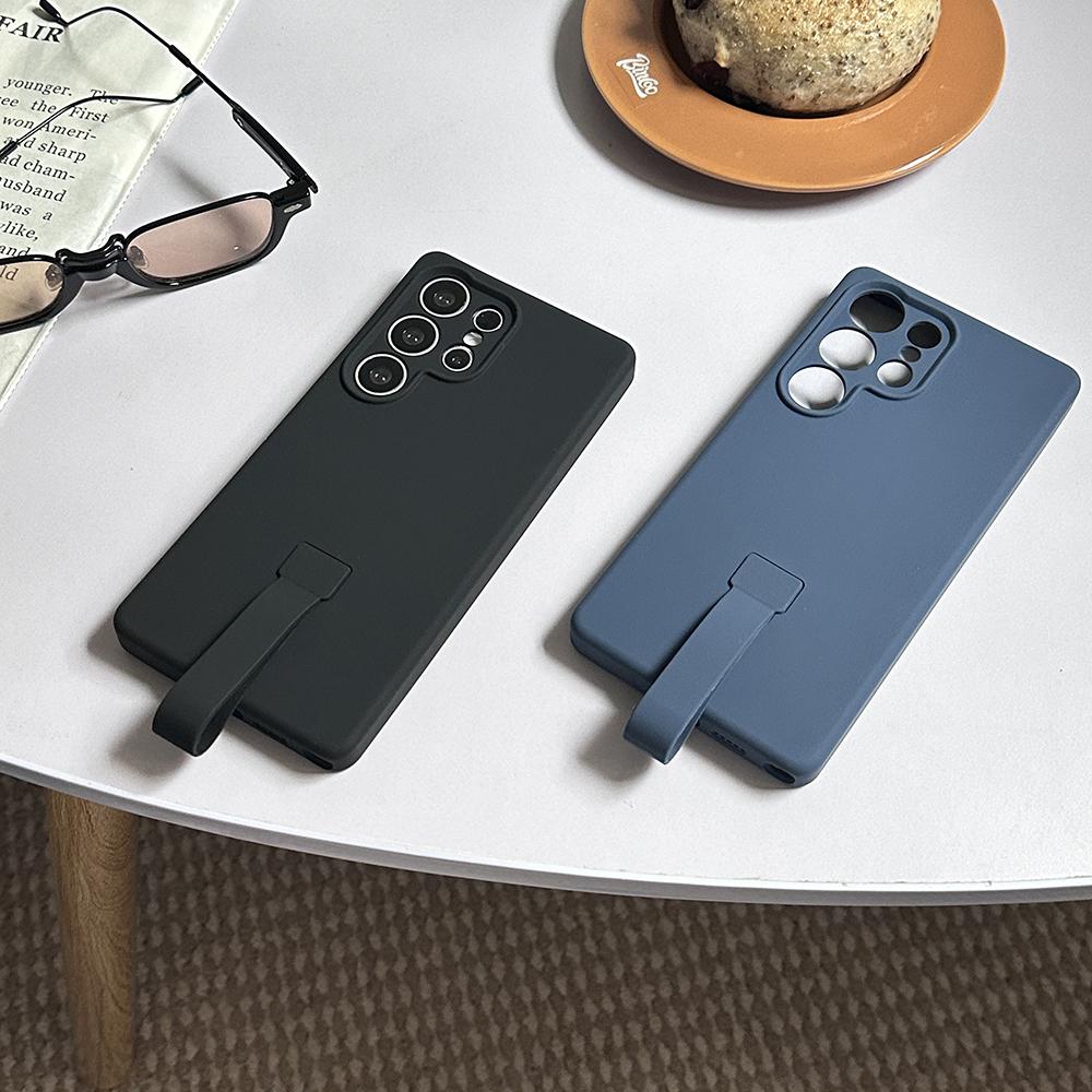 For Samsung Galaxy S25 Ultra Case with Finger Strap Soft Silicone Phone Back Cover