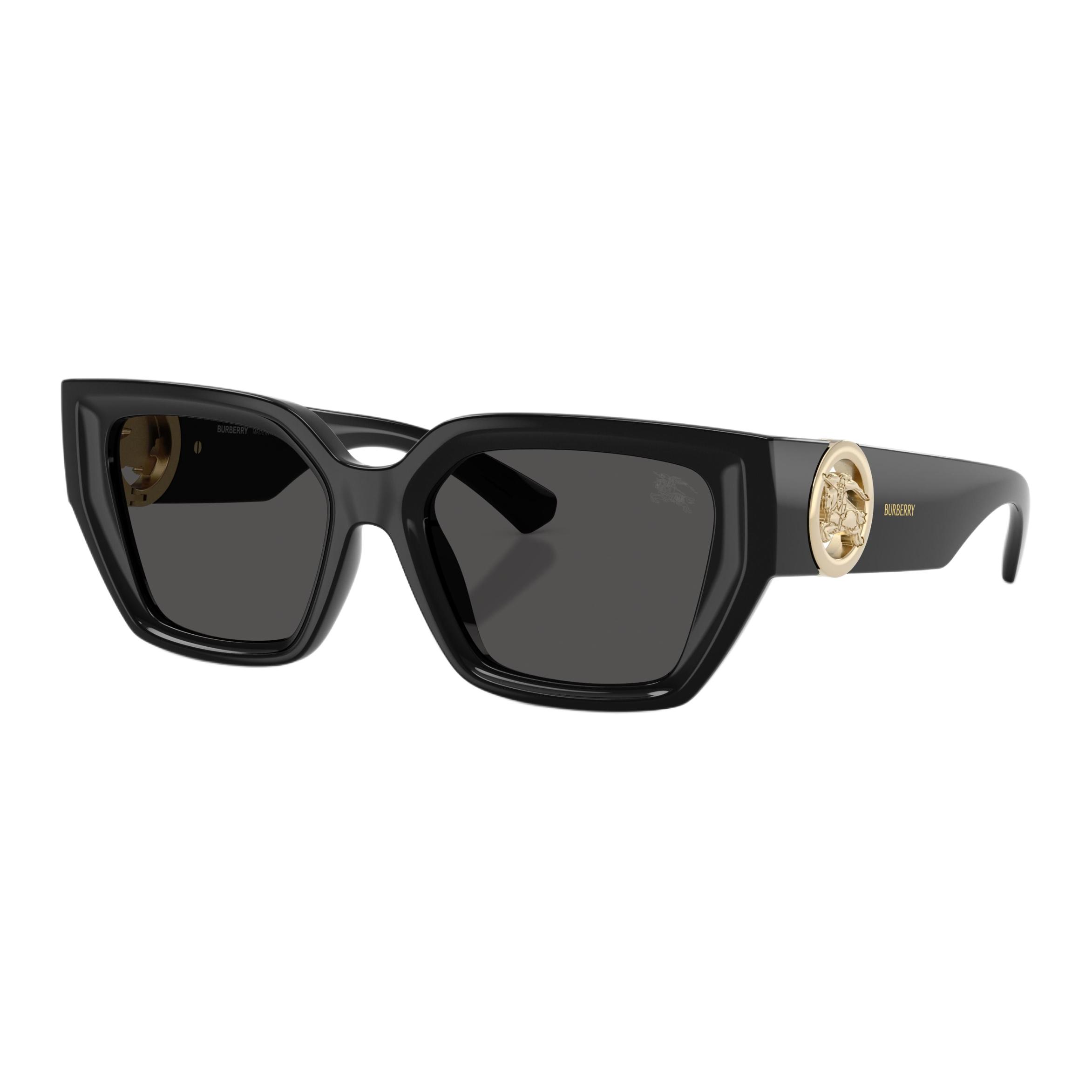 Burberry 4472U Logo Frame Irregular Sunglasses Unisex sunglasses Black 0BE4472U Black