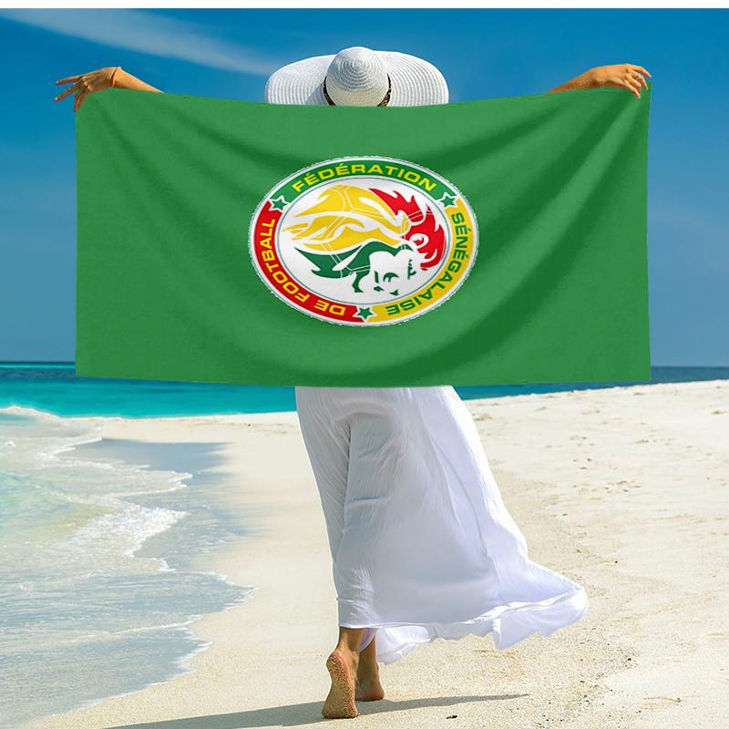 Senegal Fashion Beach Towel: Ideal for Summer Adventures Soft, Absorbent and Quick Drying Suitable for Swimming and Bathing