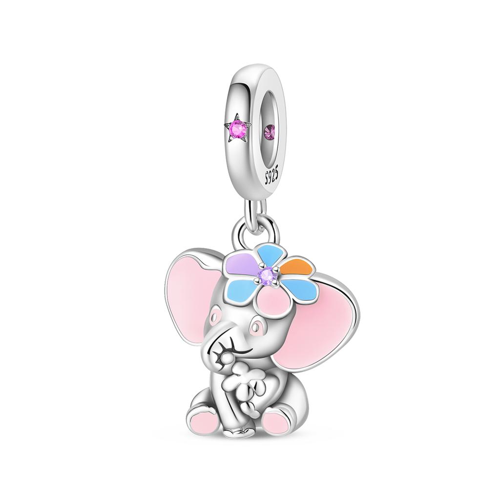 New Original Copper Animal Charms Elephant Cat Capybara Swan Beads For Necklace Diy Bracelet Present Jewellery