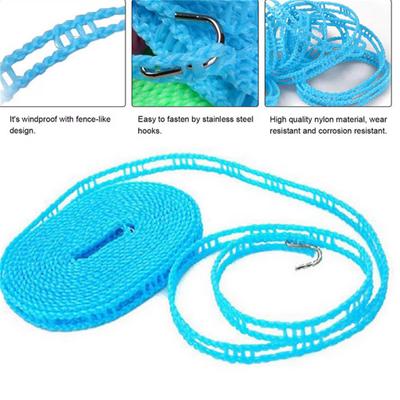Outdoor Quilt Line Antiskid Rope Travel Clothesline 5m Fence Type Portablae Hook Tools Windproof Nylon  Jewelry Accessory