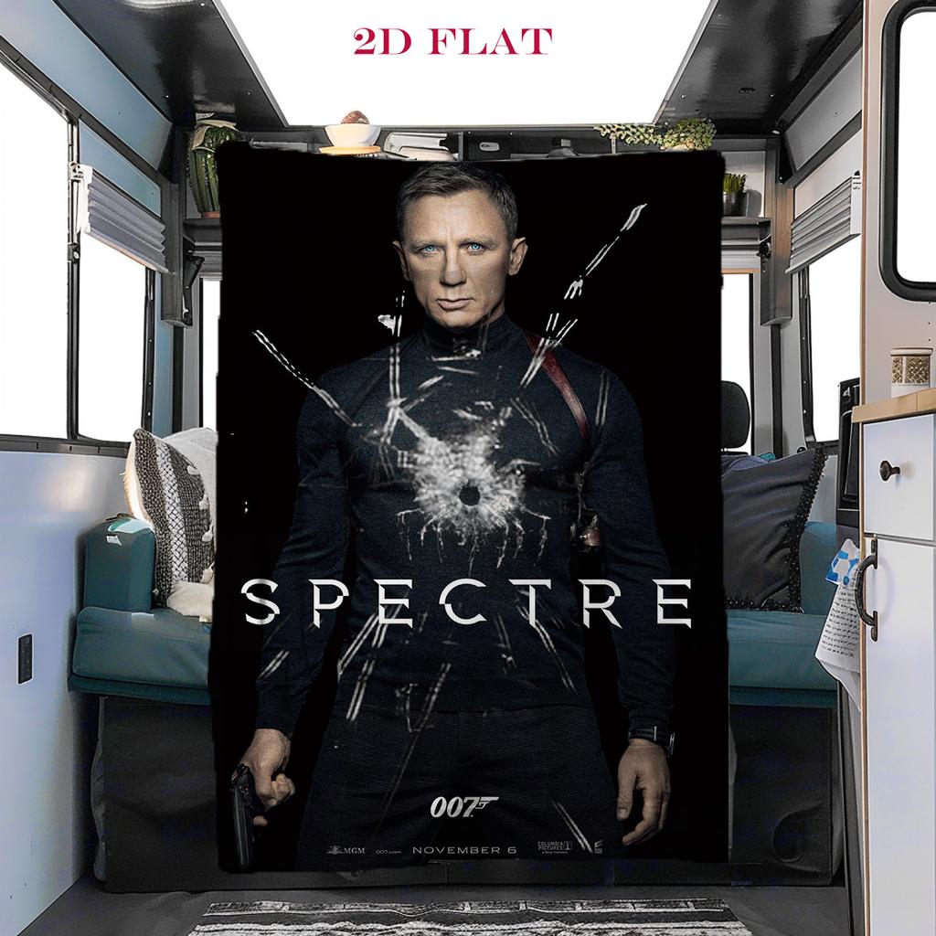007: Spectre - Espionage Intrigue blanket sofa blanket Camping trip bedroom Outdoor plush blanket Digital printing