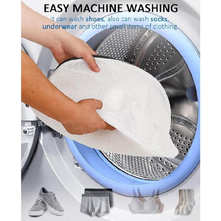 Multi Pair Shoe Laundry Bag Machine Washable Design Quick Drying Meshes Fabric Prevents Shape Loss
