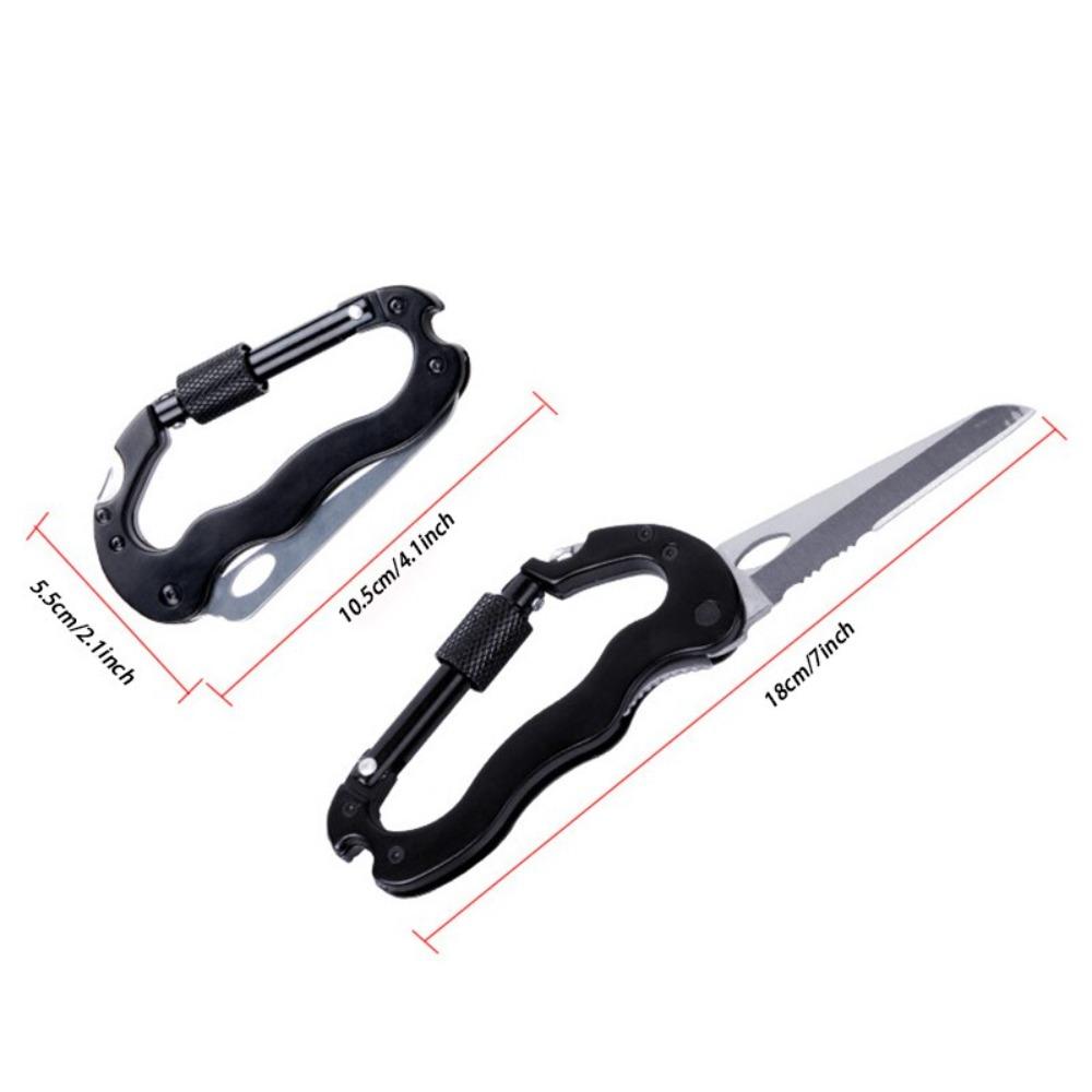 Tools Pocket Outdoor Tool 5 In 1 Aluminum Alloy Bottle Opener Cross Screwdriver Fast Hanging Buckle Mountaineering Buckle