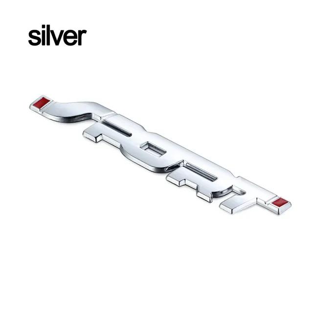 Car Sticker Styling Metal 3D Chrome Black Auto Car Trunk Racing Sport Word Letter Logo Emblem Badge Decal Sticker Accessories
