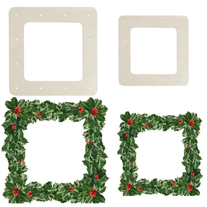 1PC Wood Wreath Boards Party Square Christmas Triangular Wedding Circle Home Decor Multiple Options Available