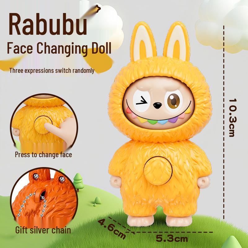 

Creative Cartoon Face-Changing Doll Keychain - Decompression Trendy Toy Pendant