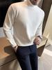 Men's High-Quality High-Neck Foldable Sweater - Autumn/Winter Basic Plain Knit