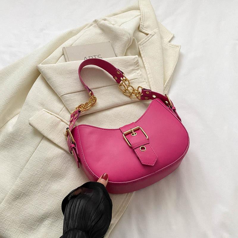 Stylish Pu Crescent Bag For Women With Chic Design And Versatile Color Options