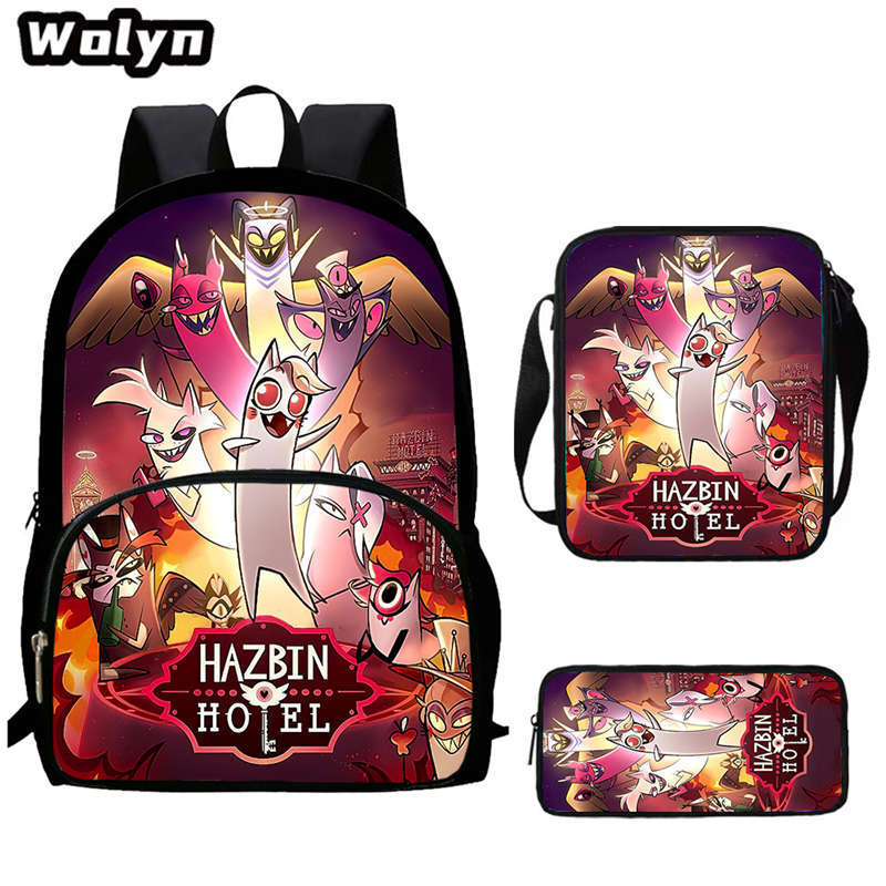 Hell Inn Hazbin Hotel Student School Bag High Value Leisure Oxford Ridge Relief Backpack