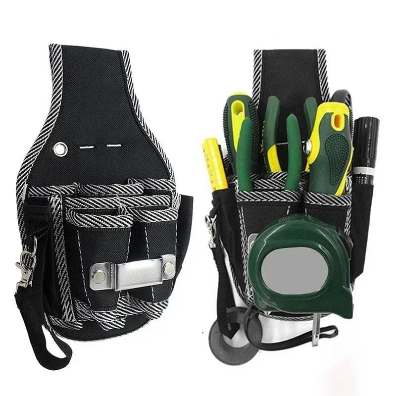 Nylon Electrician Tool Bag Multifunctional Waist Pocket Case Screwdriver Kit Holder with Pouch for Handyman Tool Belt
