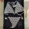 Rhinestone Bra Body Chain Jewelry Set Crystal Body Bra and Thong Waist Chain Set