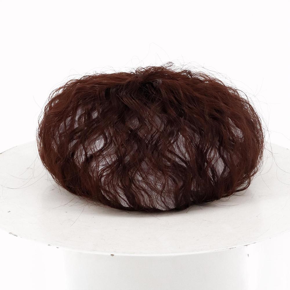 XINRAN Synthetic Women Short Hair Extensions Fake Hair Natural Clip In Head Cover White Hair High Temperature Hair Extensions Daily Wear