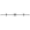 Vidaxl System for Sliding Door Installation, 366 Cm, Steel, Black