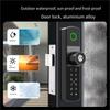 A25F-Tuya Wifi Digital Electronic Smart Door Lock With Biometric Fingerprint Smart Card Password Key Unlock