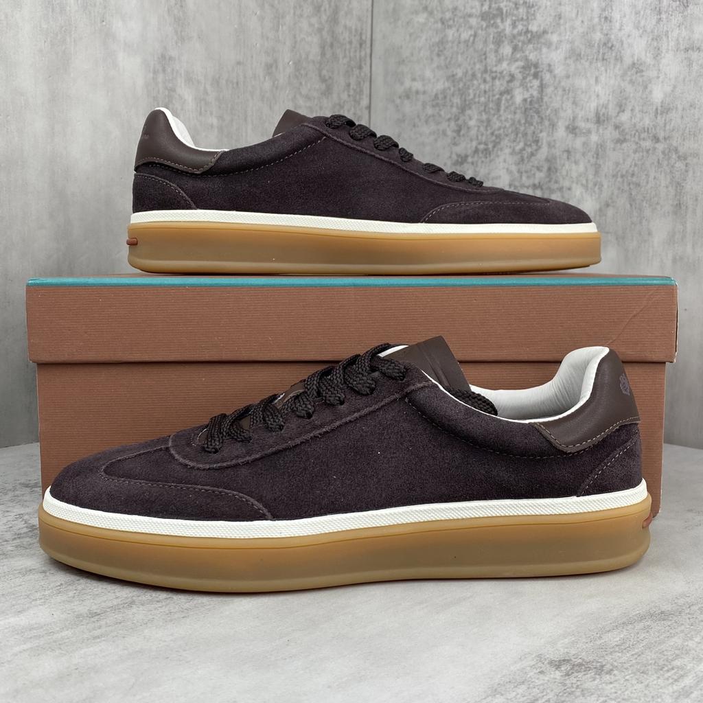 Holiday Gift Luxury Shoes Casual Sneakers Handmade Unisex Style Leather Upper Calfskin Lining Oxford Sole Breathable Non-slip