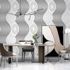 3D Geometric Curved Stripe Wallpaper PVC Waterproof Modern Living Room Bedroom Sofa TV Background Wall Paper Rolls