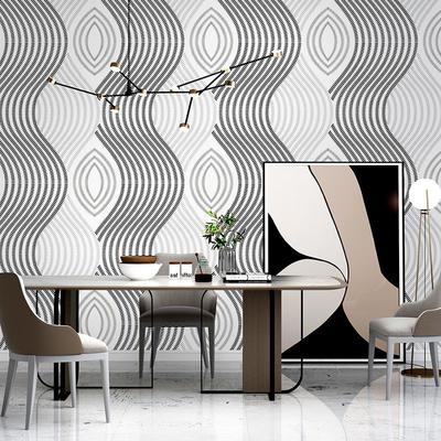 3D Geometrische Gekrümmte Streifen Tapete PVC Wasserdicht Modern Wohnzimmer Schlafzimmer Sofa TV Hintergrund Wandpapier Rollen