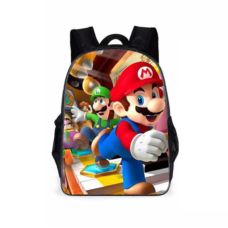 Mario Schoolbag Middle School Student Backpack 3D Digital Color Printing Anti-Splashing Backpack