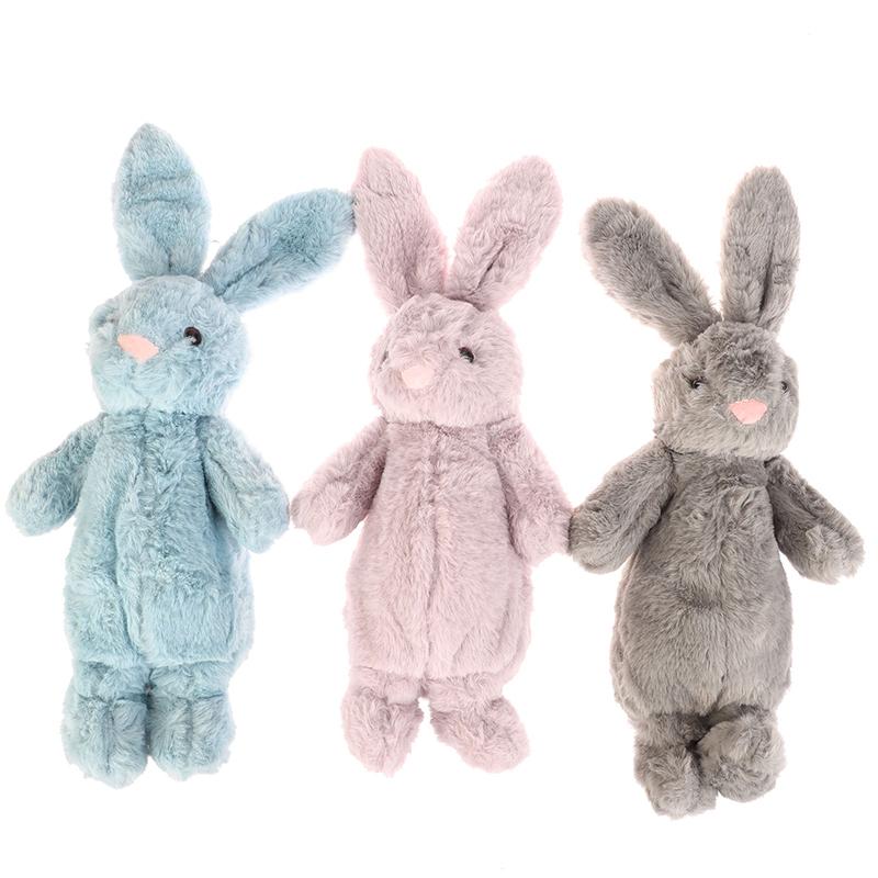 1Pc Cute Rabbit Shape Plush Pencil Case Plush Animal Stuffed Toy Stationery Pouch Makeup Bag Storage Bag School Supplies