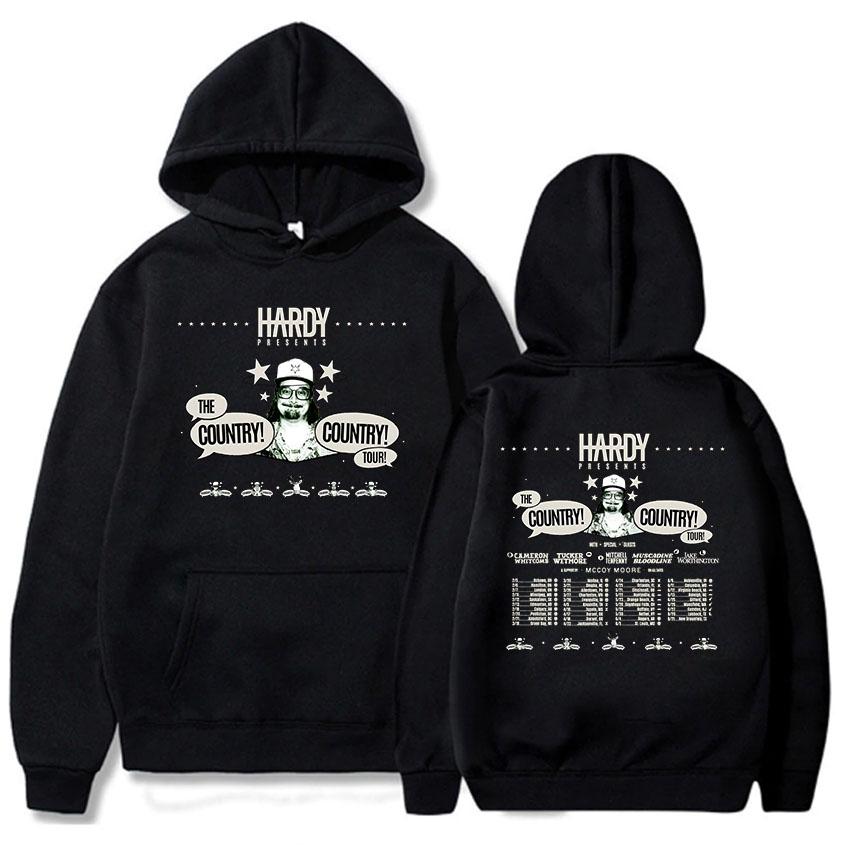 HARDY THE COUNTRY! ZEMĚ! TURNÉ! 2026 Mikiny Móda Unisex Streetwear Hip Hop Grafický Potisk Oblečení Zimní Mikina