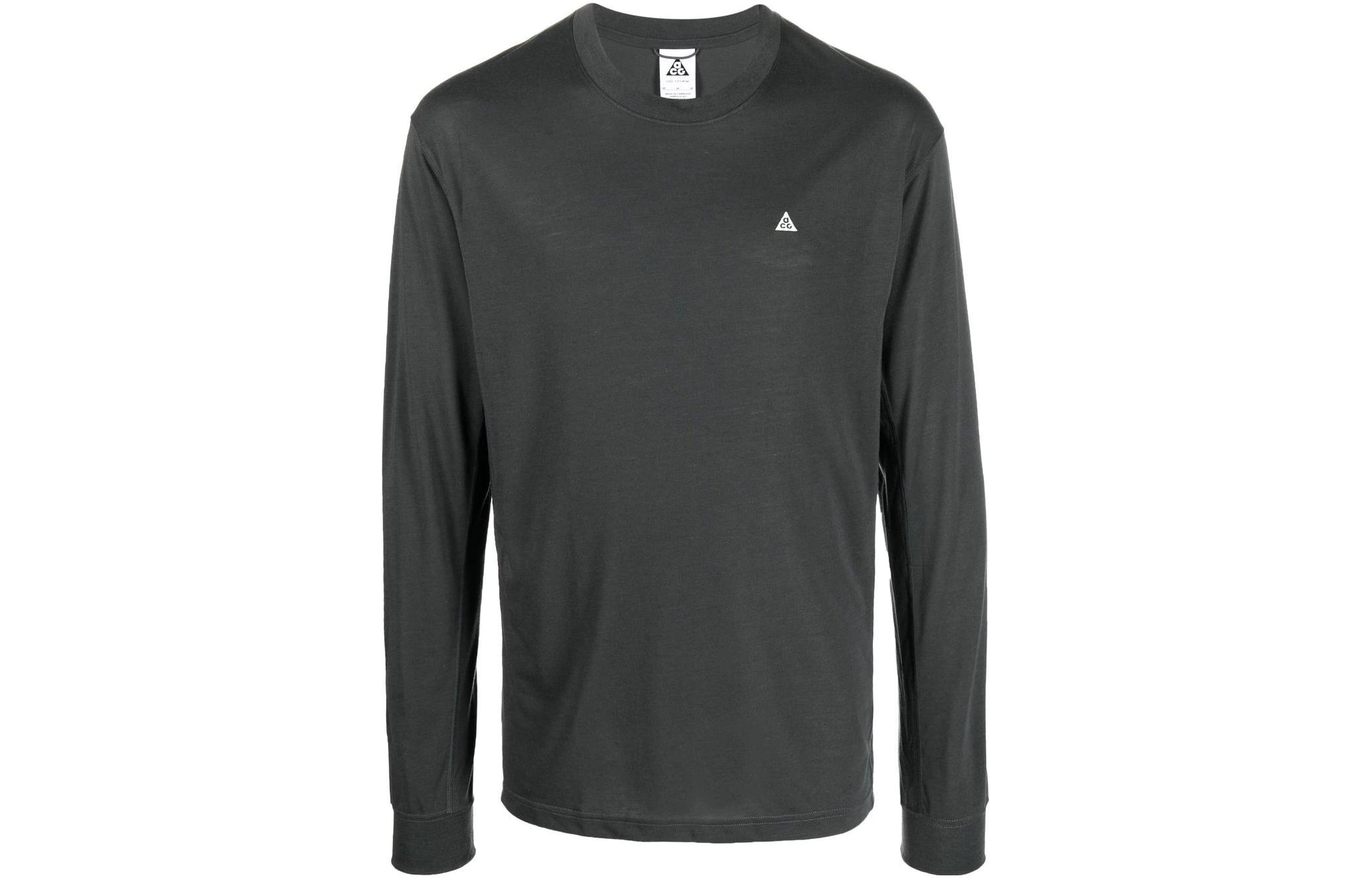 Nike T Shirts Men s Dark Green Crew Neck Moderate Straight Fit DO9269-070 XL