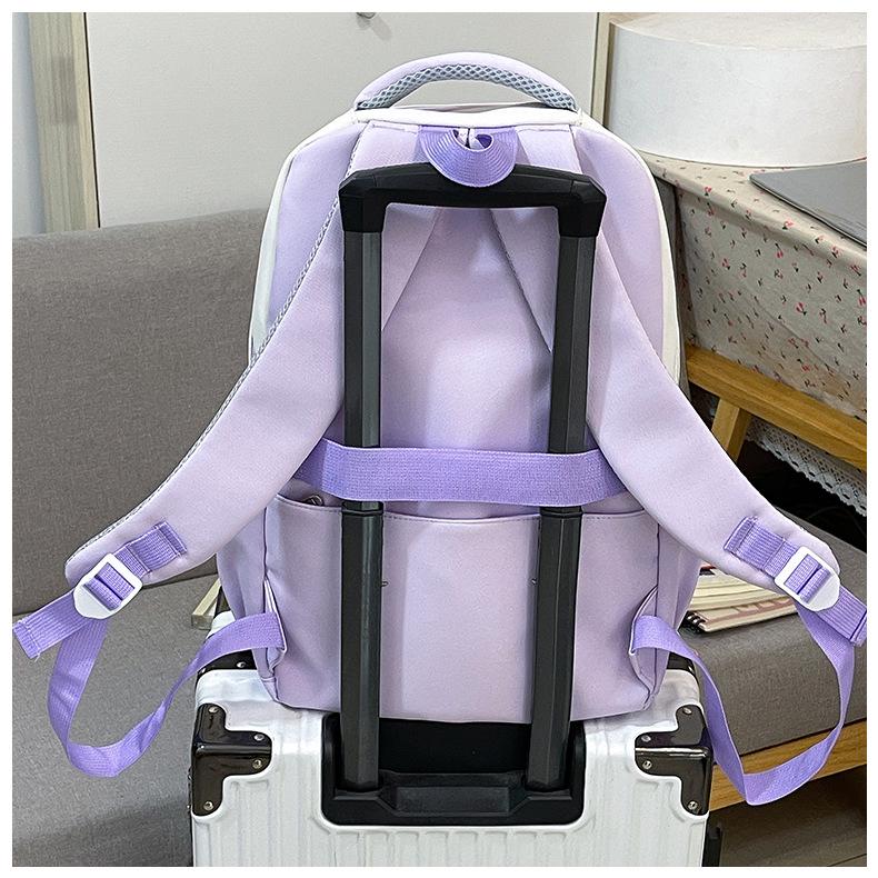 Cartoon Print Large Capacity Student Backpack for School