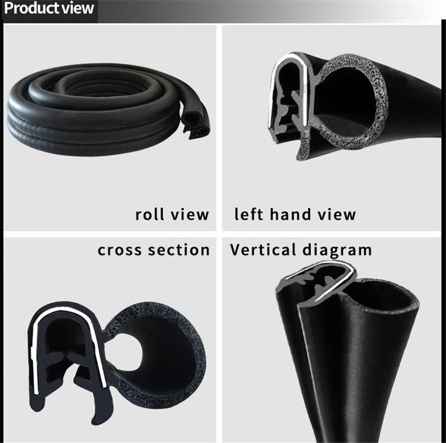 3 Meters 30mm Universal Door Edge Trim Protector Guard Hardwearing Car Auto Truck Ship Dustproof Rubber Seal Strip With Steel Sheet