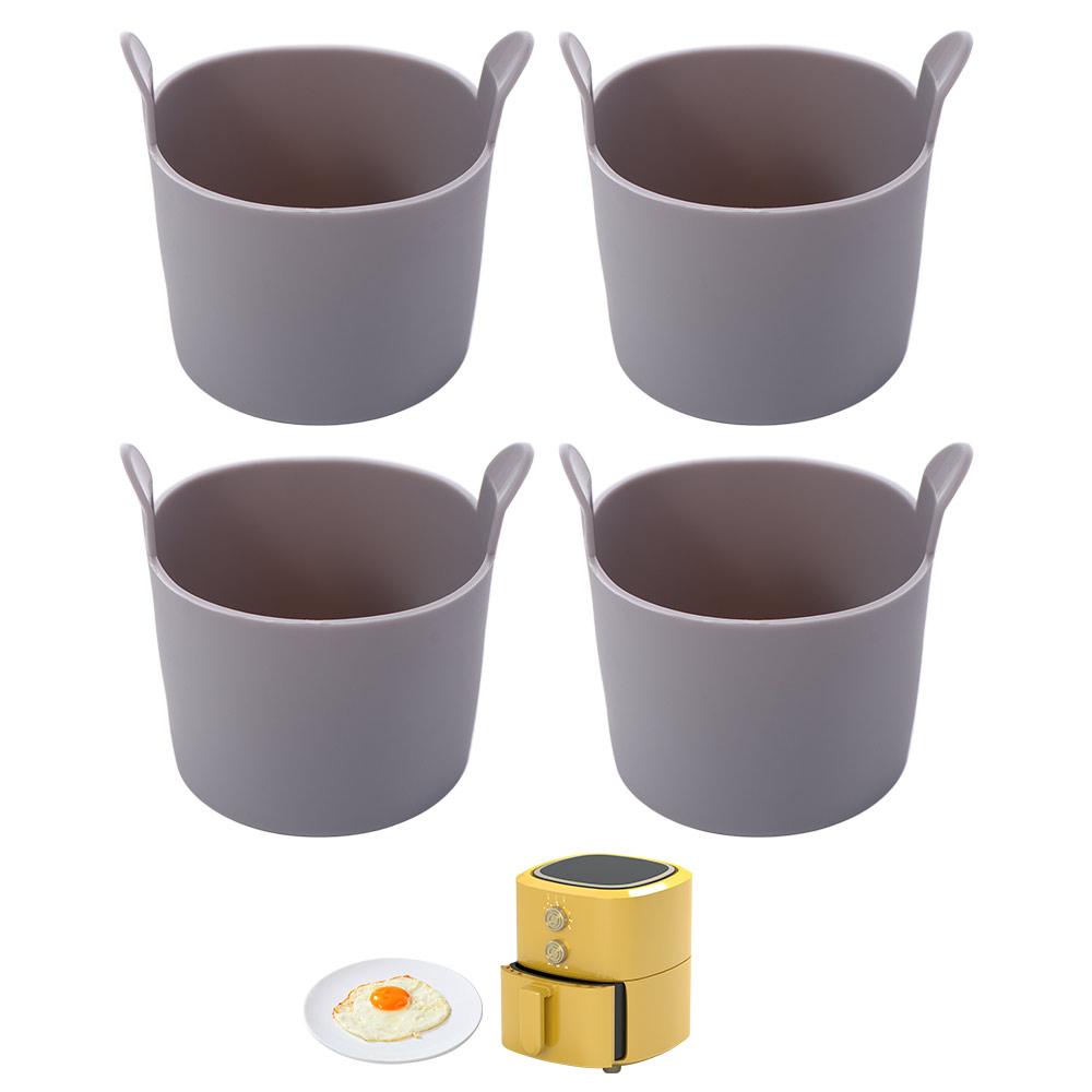 4 Pcs BPA Free Egg Poacher Cups Reusable Air Fryer Baking Ramekins Egg Cooker Mould  Kitchen Gadget