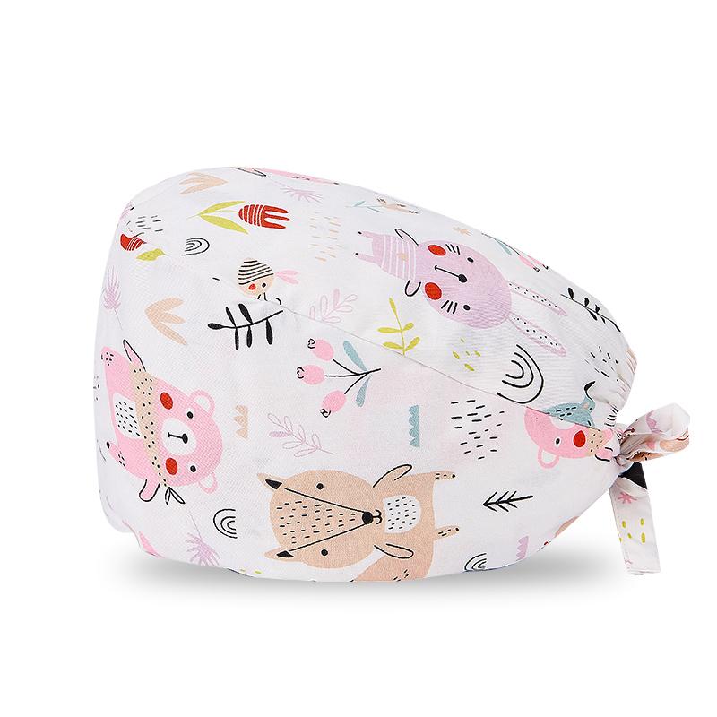 200 Kinds Adjustable Medical America National Pattern Cartoon Pet Hospital Heart Surgical Doctor Cap Surgeon Hat