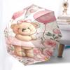1PC Teddy Bear Pink Umbrella-8-Rib Reinforced, Automatic Open, Lightweight & Durable, Fashion Accessory for Outdoor, Beach L0418